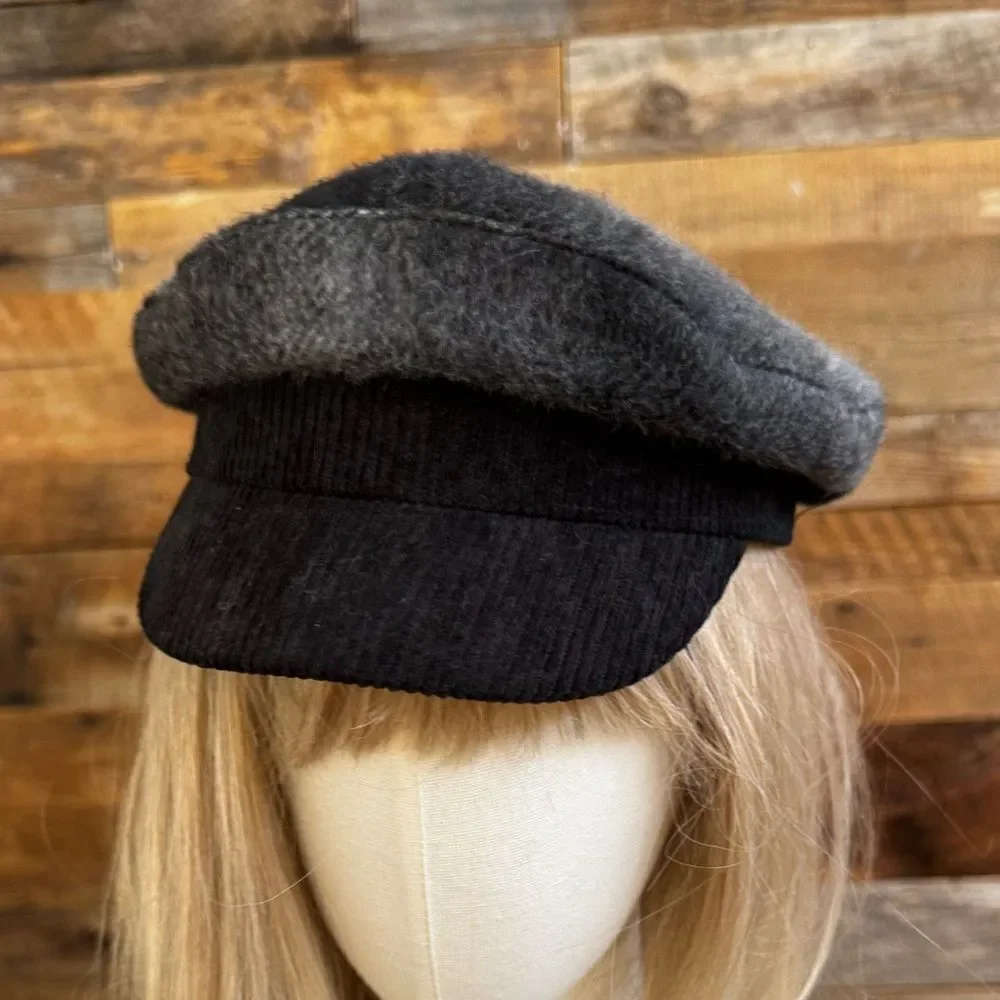 🖤🧢 Vince Camuto Wool & Corduroy Paperboy Hat